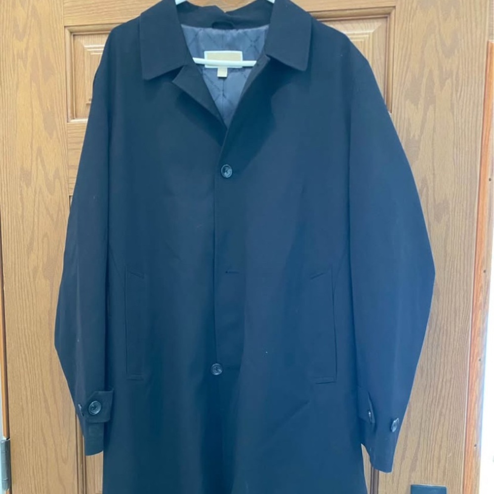 Michael Kors Men's Elegant Black Trench Coat